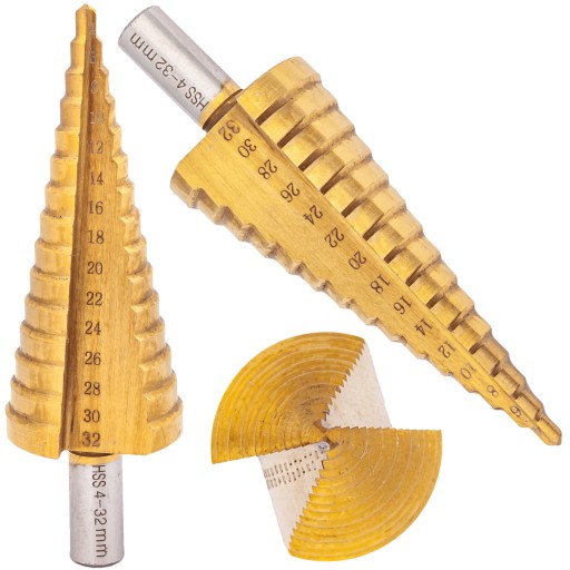 KROKOVACÍ KUŽELOVÝ VŔTAČ HS TYTAN 4-32mm VŔTAČKY