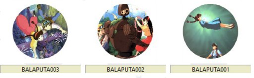 Manga Anime Laputa Pins VEĽKÝ VÝBER