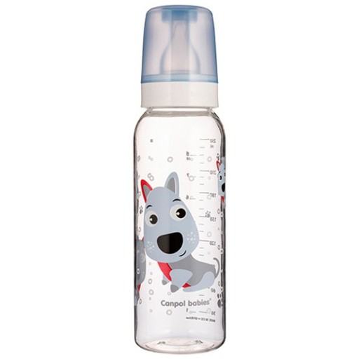 Canpol 250ml CUTE ANIMALS úzka fľaša s rúčkou