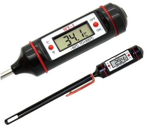 TEPLOMER NA MÄSO SO SONDOU, ELEKTRONICKÝ LCD DISPLEJ, NA BATÉRIU