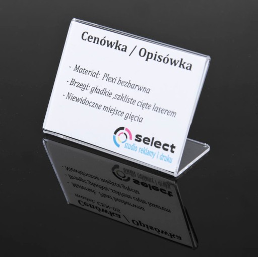 PLEXI STOJAN NA LETÁK POPIS CENY typ L Úroveň A8