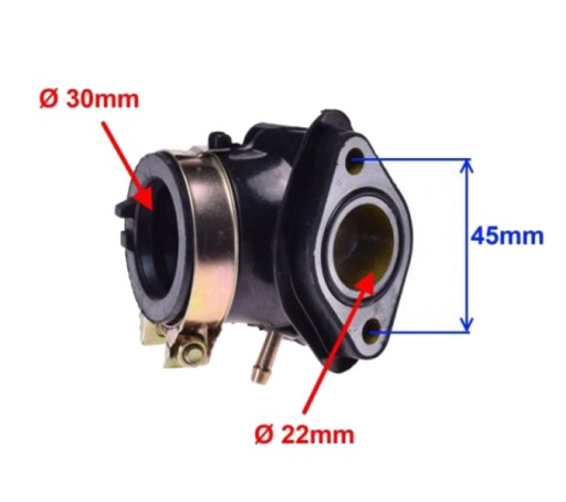 INDUKČNÉ POTRUBIE GUMOVÁ ATV QUAD AUTOMATIC 150cc