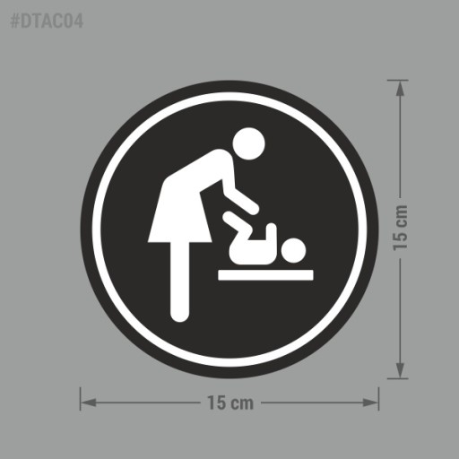 WC Prebaľovací pult - nálepka 15x15