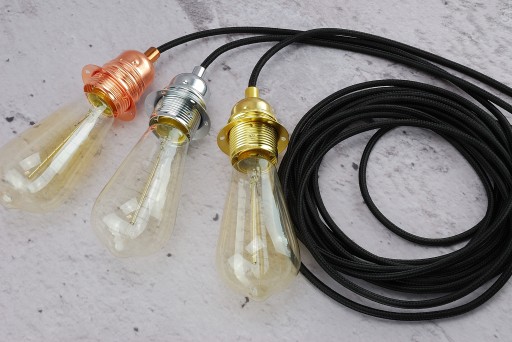 opletený kábel, farebné RETRO káble LOFT dizajn
