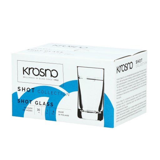 Sada 6 ks pohárov na vodku Shot Krosno 30 ml