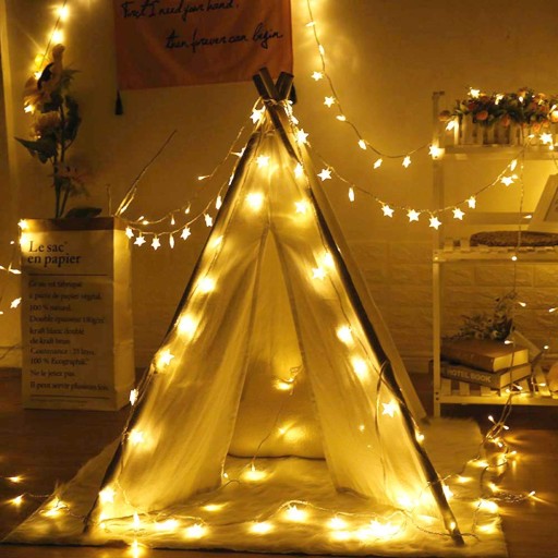 LED VIANOČNÉ SVIETIDLÁ ZÁVISNÉ HVIEZDY GARLAND 3M