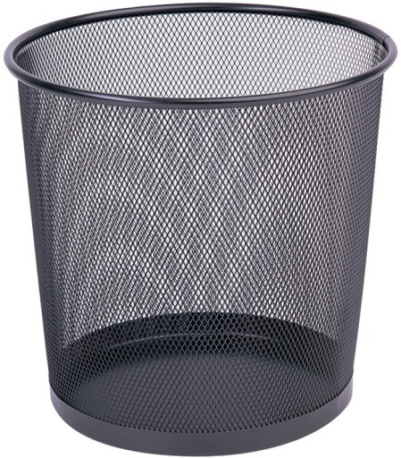 KANCELÁRSKY KOŠ, KOVOVÝ, 12 L, ČIERNA