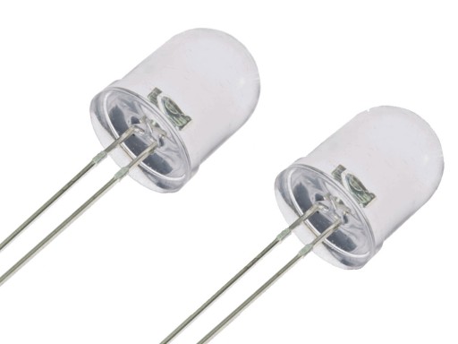 BIELE A FAREBNÉ LED diódy 10mm 10 KS