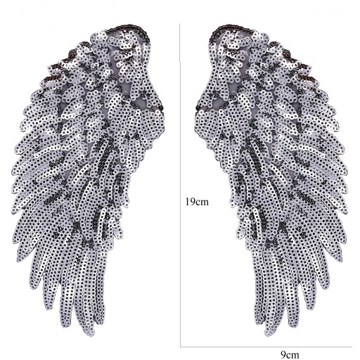 Nášivka s flitrami SILVER WINGS THERMO