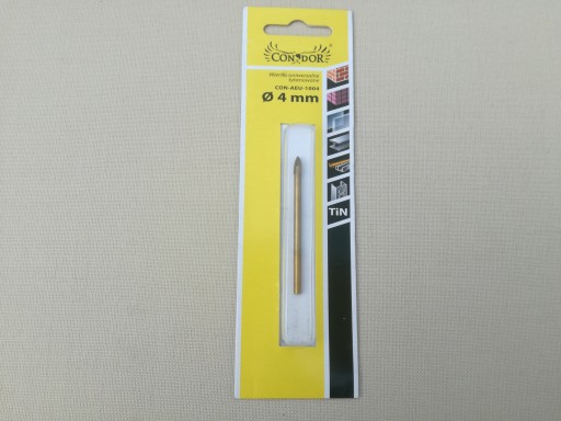 VŔTAČKA NA KERAMIKA, SKLO, POGREEN, CÍNOVÝ POVLAK 4mm