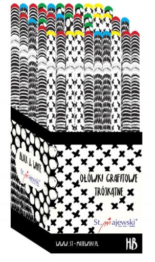 Trojuholníková ceruzka HB Black & White