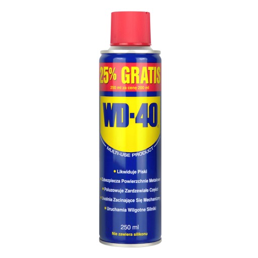 WD-40 ODSTRAŇOVANIE HRDZE PRENIKÁVAČA 250ML. (200 ml + 25 %)