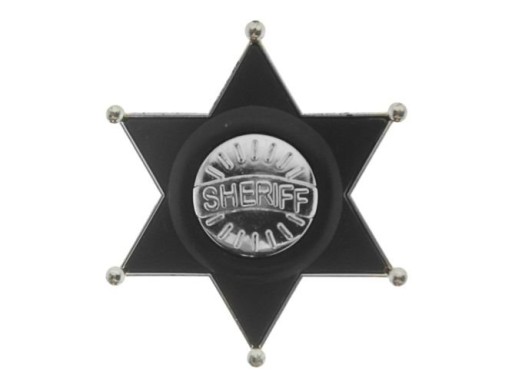 Kovbojský odznak šerifskej hviezdy SHERIFF!