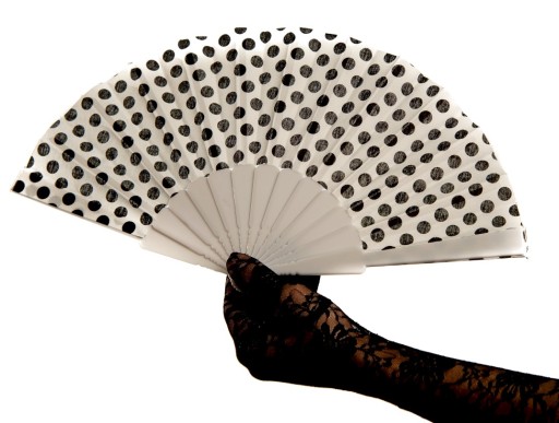 PIN-UP ventilátor s bodkami POLKA Style 50. a 60. roky 20. storočia