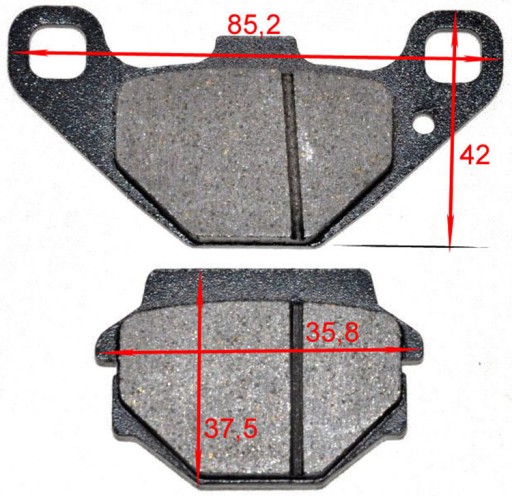 Brzdové platničky REAR ATV 250 STX SHINERAY QUAD