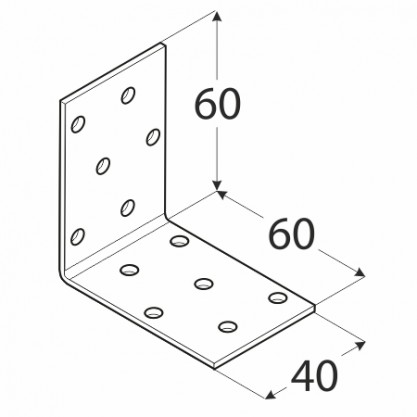 Uhol 60x60x40x2,0 DOMAX