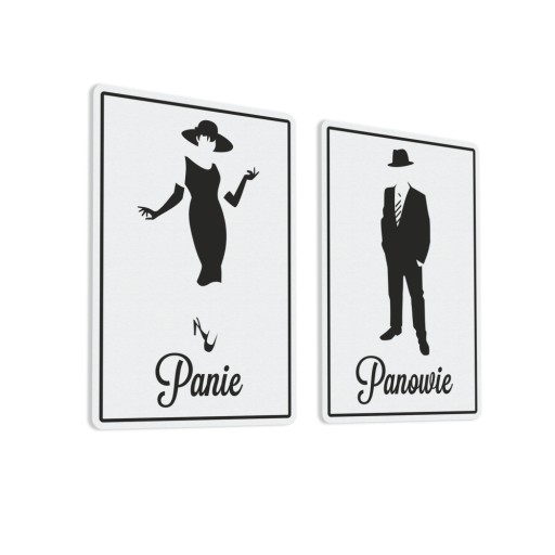 Dámska toaleta, Pánska toaleta - nálepky na dvere
