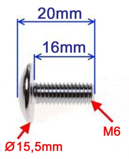 SKRUTKA M6x1,00 SKRUTKA FAIRING SKRUTKA ŠTVORKÚTER MOTOR