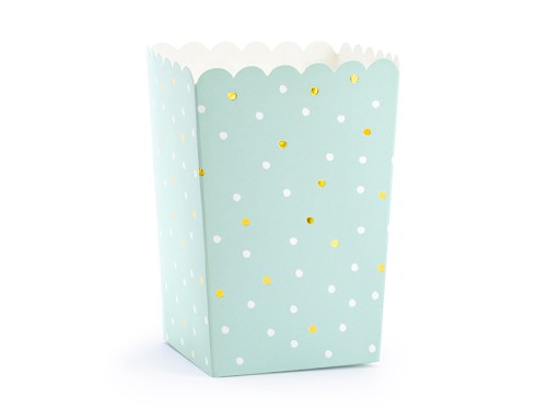 Popcorn boxy jeden rok starý krst baby shower 6 ks