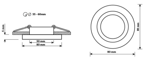 HALOGÉN Fixture Fixture round Black Sheet