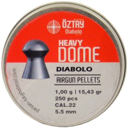 Diabolo OZTAY DOME pelety 5,5mm 250 ks Huba ,22