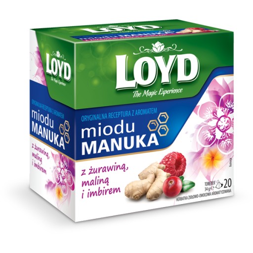 LOYD čaj Manuka med brusnica malina zázvor