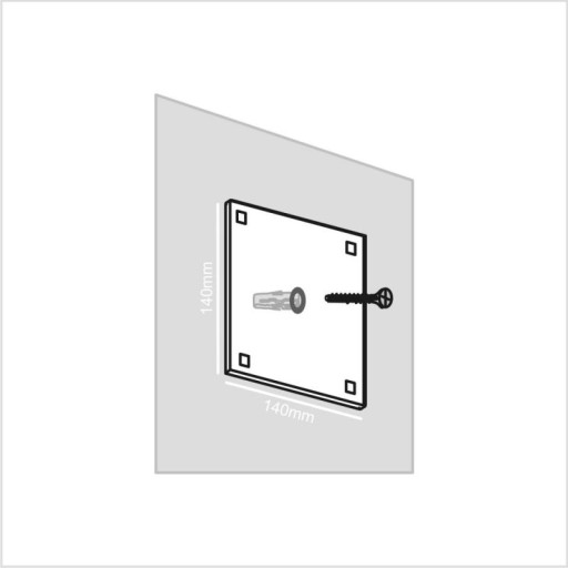 Montážna doska pre značky, vzdialenosť 5x140x140mm