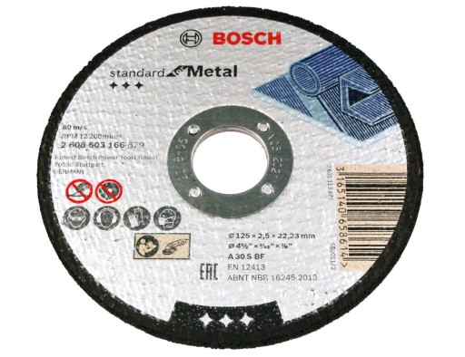 KORUNDOVÝ KOTOUČ BOSCH na rezanie ocele 125/2,5mm