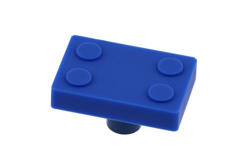 Detský silikónový nábytkový gombík BLUE BRICK