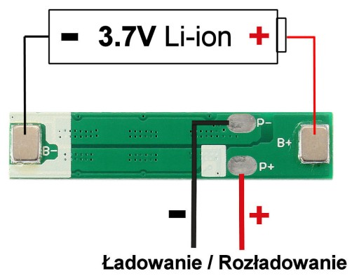 BMS modul 1S 12A/15A Li-ion 18650 3,7V nabíjačka