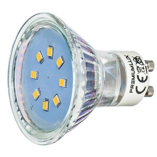 LED žiarovka 8 SMD Reflektor GU10 230V modrá