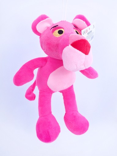 Veľký plyšový maskot PANTHER - RUŽOVÝ jemný a príjemný plyš 26 CM