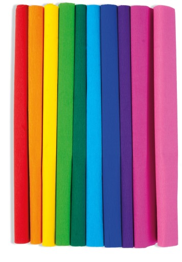 RAINBOW CREATED CRIPPED CREEP 25x200cm MIX 10 farieb ŽIVÉ FARBY