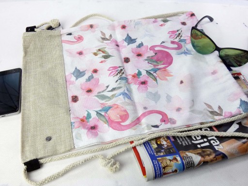 Pevná veľká taška batoh baggage flamingo bag
