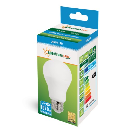 GLS E-27 LED žiarovka 230V 9W STUDENÉ SPECTRUM 270ST
