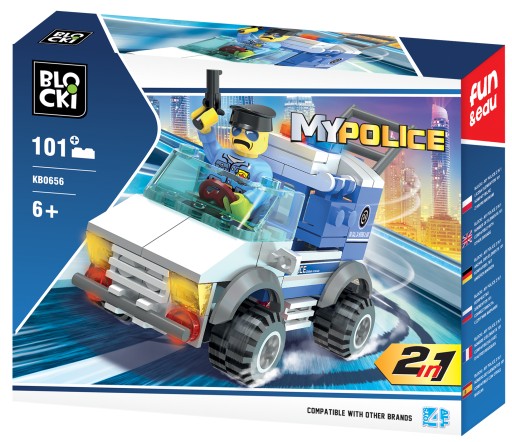 Bloky Bloky Police Transport 2v1 86 prvkov