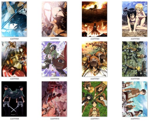 A3 Plagát Manga Anime Attack on Titan VEĽKÝ VÝBER