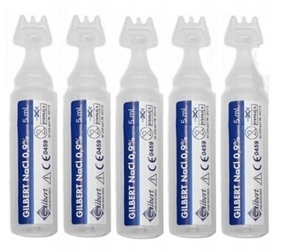 GILBERT fyziologický roztok 0,9 NaCl amp. 5ml x 5ks.