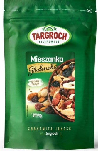 Targroch Student Mix Sušené ovocie Zdravá strava Oriešky Snack 500g