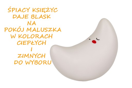MESIAČNÁ NOČNÁ LAMPA 3 FARBY 13CM E0755 EMAJ