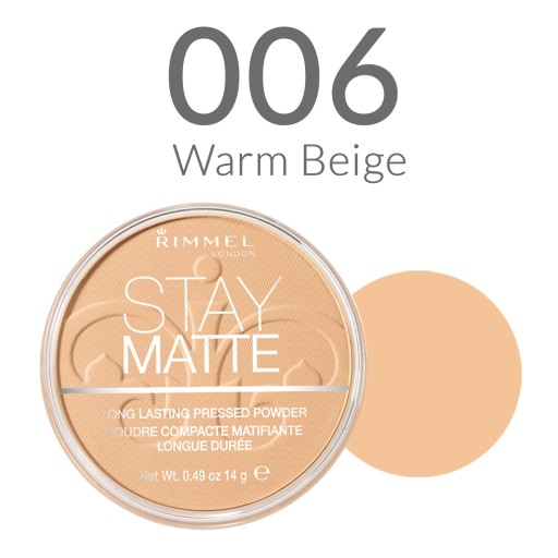 Rimmel Stay Mattifying Powder 006 Warm Beige
