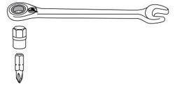 1/4'' BITOVÝ ADAPTÉR PRE 13MM OTVORENÝ KĽÚČ