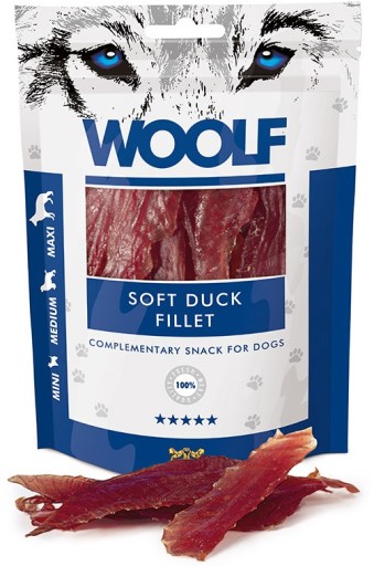 WOOLF Mäkké KAČACIE filé 100g Pochúťka pre psa