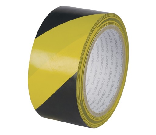 Výstražná páska Q-Connect 48mm/20m čierna a žltá