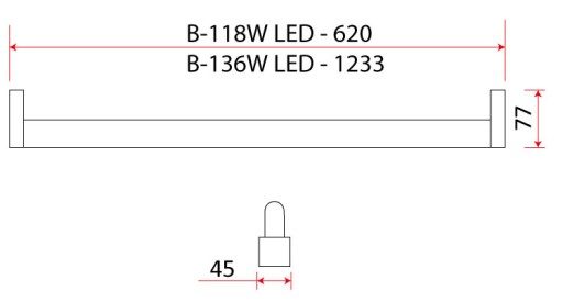 SOLID svietidlo pre LED žiarivku 1x18W