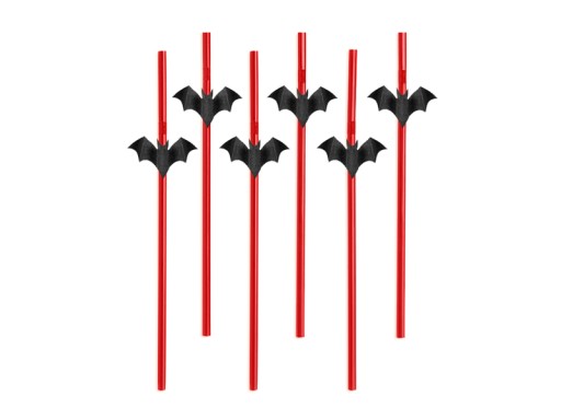 PLASTOVÉ SLAMKY, TRUBKY, pálky, 6 ks, 24 cm