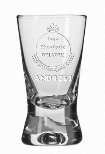 GLASS gravírované poháre na vodku, 25 ml