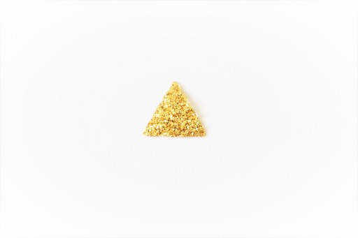 Nažehľovacie fólie, zlatý trojuholník, 14x14x14mm, 10 ks
