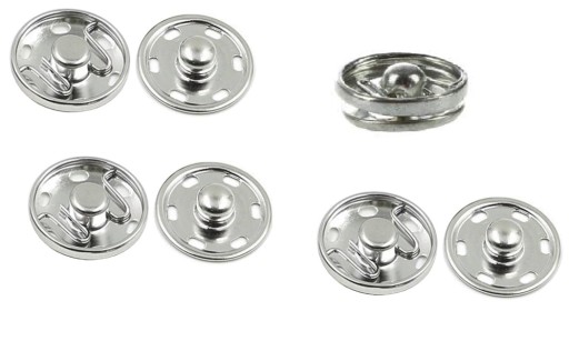 TLAK NA ŠITIE 21 mm STRIEBORNÝ TLAK 4 párov |8