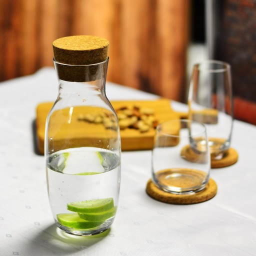 Karafa na vodu s korkom Pure KROSNO 1L